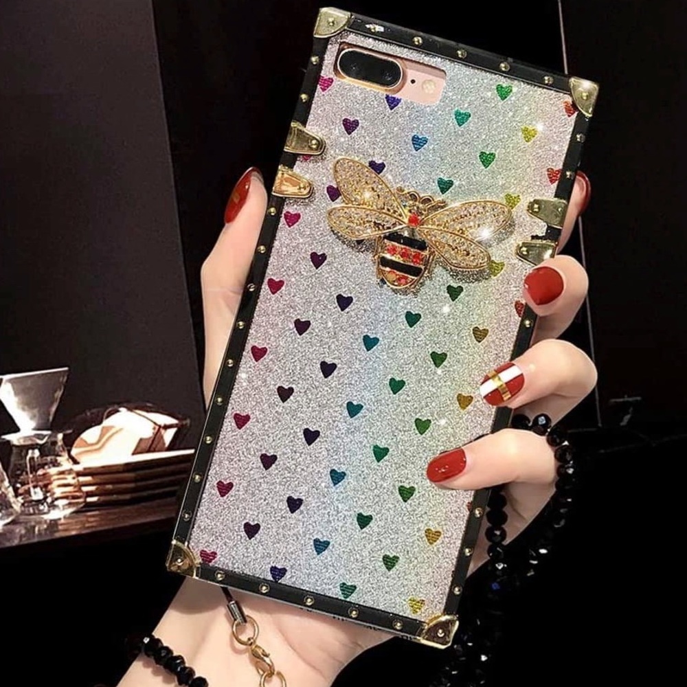 ✨Brand New Silver Butterfly Square iPhone Case✨